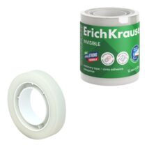 ErichKrause Cinta Adhesiva Invisible 12mmx20m - Superficie Mate - Apta para Escribir Encima - Transparente