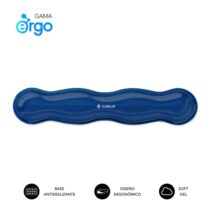 Subblim Ergo Crystal Flex Reposamuñecas para Teclado - Gel Refrigerante Autoajustable - Diseño Ondulado Ergonomico - Base Antideslizante - Color Azul