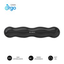 Subblim Ergo Crystal Flex Reposamuñecas para Teclado - Gel Refrigerante Autoajustable - Diseño Ondulado Ergonomico - Base Antideslizante - Color Negro