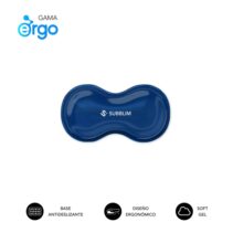 Subblim Ergo Crystal Flex Reposamuñecas para Raton - Gel Refrigerante Autoajustable - Diseño Ondulado Ergonomico - Base Antideslizante - Color Azul