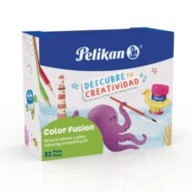 Pelikan Color Fusion Pack con 12 Rotuladores + 12 Lapices de Colores + 6 Botes de Tempera 25ml