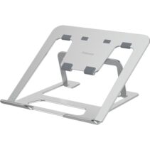 Fellowes Alumia Elevador para Portatil hasta 15" - 6 Ajustes de Altura - Fabricado en Aluminio - Base Antideslizante - Color Plata
