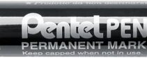 Pentel Pen N50 Rotulador Permanente - Punta de 4.3mm - Resistente a Agua y Luz - Color Negro