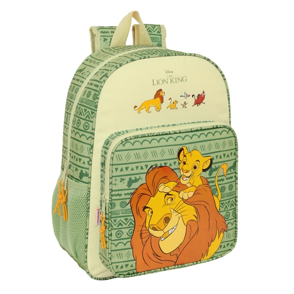 Safta El Rey Leon "Mufasa" Mochila - Adaptable a Carro - Asa de Mano - 33x42x14cm - Color Verde