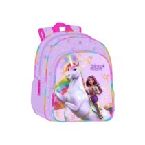 Safta Unicorn Academy Mochila Infantil - Adaptable a Carro - Asa de Mano - Bolsillos Laterales - 33x42x14cm - Color Lila