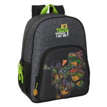 Safta Tortugas Ninja Mochila Infantil - Adaptable a Carro - Asa de Mano - Bolsillos Laterales - 33x42x14cm - Color Negro