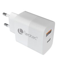 Leotec Cargador Universal 30W GAN - 1USB-C PD + 1USB-A - Color Blanco