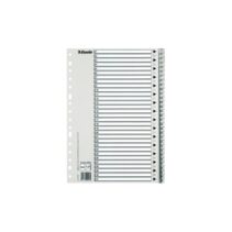 Esselte Indice Numerico de Plastico - Pestañas 1 al 31 - Multitaladro - Formato A4 - Color Gris