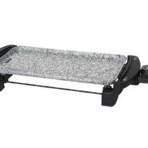 Cecotec Rock&Water 2000 Plancha Electrica 1800W - Revestimiento de Piedra Rockstone - Termostato Regulable - Amplia Superficie de Cocinado - Cajetin Recogegrasas