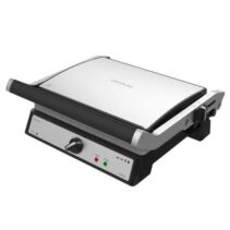 Cecotec Rock'n Grill 2400 Parrilla Electrica 2400W - Placa Superior Flotante - Revestimiento de Piedra Rockstone - Regulador de Temperatura - Apertura 180º - Superficie 28