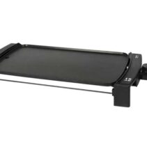 Cecotec Black&Water 2500 Plancha de Asar Electrica de Gran Potencia - Revestimiento Antiadherente - Bandeja Recogegrasas - Temperatura Ajustable - Superficie de 45x25 cm