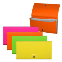 Erichkrause Clasificadores Matt Neon - 12 Fundas - Tamaño Cheque - Colores Surtidos