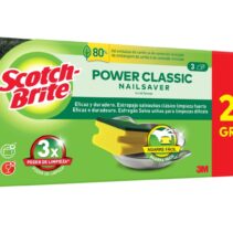 Scotch-Brite Classic Pack de 3 Estropajos de Cocina - Proteccion para los Dedos - Promocion 2 + 1 Gratis - Color Amarillo