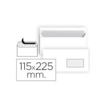 Sam Pack de 500 Sobres Americanos de Papel Offset 90grs con Ventana a la Derecha - Medidas 115x225mm - Especial para Impresoras Laser - Autoadhesivo con Tira de Silicona - Color Blanco