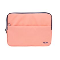 Milan Coleccion 430 Funda para Portatil hasta 13" - Forro Atercipelado - Bolsillo Delantero - Cierre de Cremallera - Color Rosa