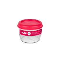 Milan Coleccion Nata 624 Fiambrera Hermetica de Tritan Redonda 0.5L - Apta para Microondas