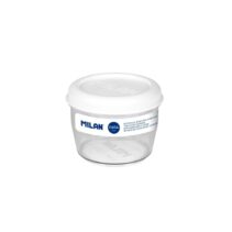Milan Coleccion Nata 624 Fiambrera Hermetica de Tritan Redonda 0.5L - Apta para Microondas