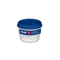 Milan Coleccion Nata 624 Fiambrera Hermetica de Tritan Redonda 0.5L - Apta para Microondas