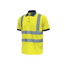 Upower Neon Polo de Manga Corta con Detalles Reflectantes - Talla 3XL - Cuello Tres Botones