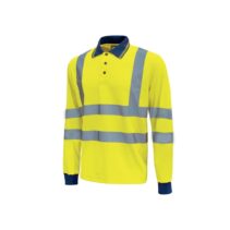 Upower Shine Polo de Manga Larga con Detalles Reflectantes - Talla XL - Cuello Cerrado