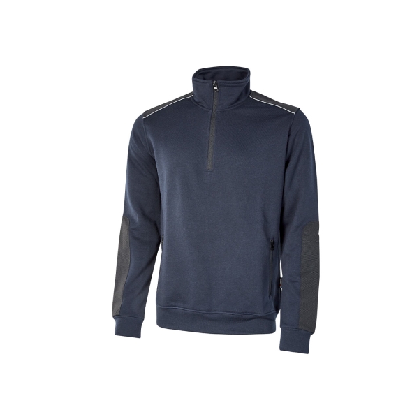 Upower Cushy Sudadera Cepillada con Media Cremallera - Talla XL - Cuello Alto