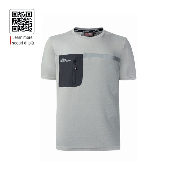 Upower Christal Camiseta Hombre con Termorregulacion Inteligente - Talla M - Efecto Antimicrobiano