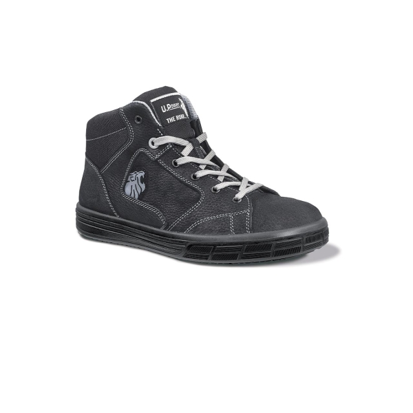 Upower Lion S Calzado de Seguridad Altos - Talla 46 - Cuero Nubuck Natural Hidrofugo