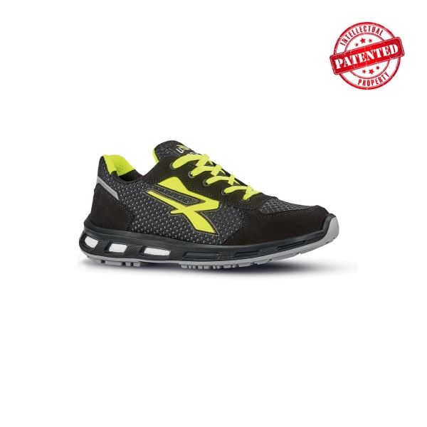 Upower Asher O ESD Calzado de Seguridad Bajos - Talla 42 - Parte Superior de Nailon Ultraflexible y Gamuza Suave