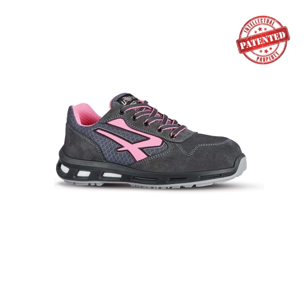 Upower Cherry S ESD Calzado de Seguridad Bajos - Talla 36 - Parte Superior de Nailon Ultraflexible y Gamuza Suave
