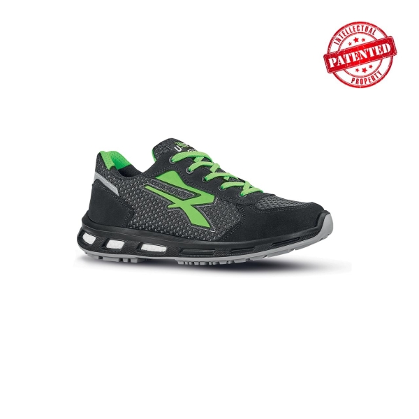 Upower Nate O ESD Calzado de Seguridad Bajos - Talla 42 - Parte Superior de Nailon Ultraflexible y Gamuza Suave