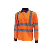 Upower Shine Polo de Manga Larga con Detalles Reflectantes - Talla XL - Cuello Cerrado