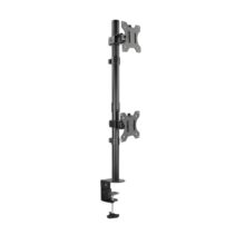 Tooq Soporte de Mesa para 2 Monitores en Vertical de 13"-32" - Giratorio e Inclinable - Peso Max 8kg x Brazo - VESA 100x100mm