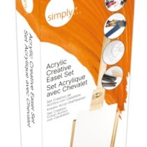 Daler Rowney Simply Creative Easel Pack de 43 Piezas - Pinturas Acrilicas - Incluye Caballete - Colores Surtidos