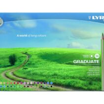 Lyra Graduate Pack de 36 Lapices de Colores - Hexagonal - Estuche de Metal - Color Negro