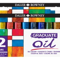 Daler Rowney Graduate Pack de 12 Pinturas al Oleo - Tubos de Aluminio - 22ml - Colores Surtidos