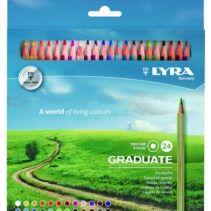Lyra Graduate Pack de 24 Lapices de Colores - Hexagonal - Color Negro