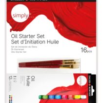 Daler Rowney Simply Pack de 16 Piezas - Pinturas al Oleo - Set de Iniciacion - Colores Surtidos