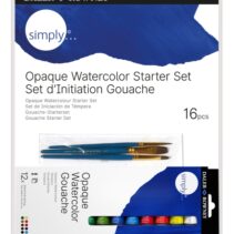 Daler Rowney Simply Pack de 16 Piezas - Temperas Gouache - Set de Iniciacion - Colores Surtidos