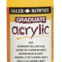 Daler Rowney Graduate Pintura Acrilica - Botella de Plastico - 500ml - Color Amarillo de Cadmio