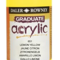 Daler Rowney Graduate Pintura Acrilica - Botella de Plastico - 500ml - Color Amarillo Limon