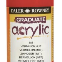 Daler Rowney Graduate Pintura Acrilica - Botella de Plastico - 500ml - Color Bermellon