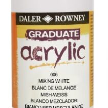 Daler Rowney Graduate Pintura Acrilica - Botella de Plastico - 500ml - Color Blanco de Mezcla