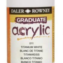 Daler Rowney Graduate Pintura Acrilica - Botella de Plastico - 500ml - Color Blanco Titanio