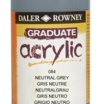 Daler Rowney Graduate Pintura Acrilica - Botella de Plastico - 500ml - Color Gris Neutro