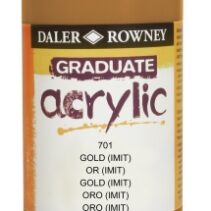 Daler Rowney Graduate Pintura Acrilica - Botella de Plastico - 500ml - Color Imitacion Oro