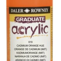 Daler Rowney Graduate Pintura Acrilica - Botella de Plastico - 500ml - Color Naranja de Cadmio