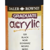 Daler Rowney Graduate Pintura Acrilica - Botella de Plastico - 500ml - Color Negro
