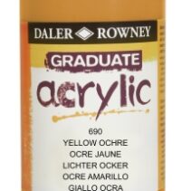 Daler Rowney Graduate Pintura Acrilica - Botella de Plastico - 500ml - Color Ocre Amarillo