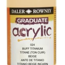Daler Rowney Graduate Pintura Acrilica - Botella de Plastico - 500ml - Color Titanio Buff