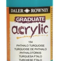 Daler Rowney Graduate Pintura Acrilica - Botella de Plastico - 500ml - Color Turquesa Ftalo
